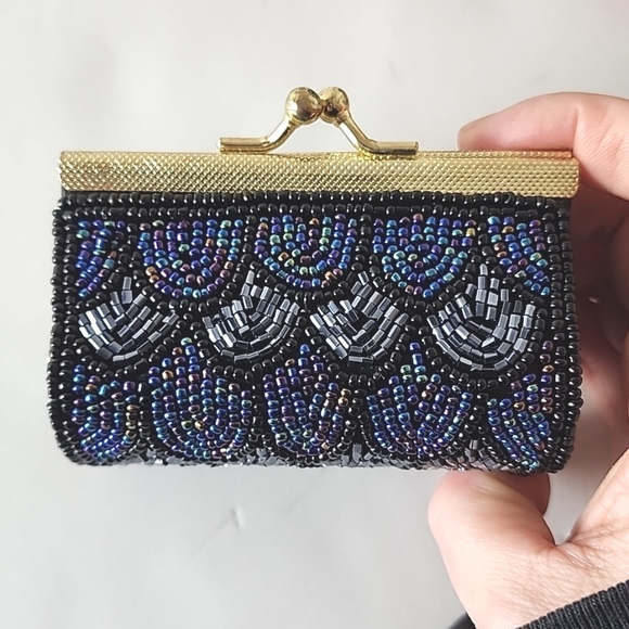 Set of 2 beaded coin purses, lipstick holder, like new - Picture 7 of 8